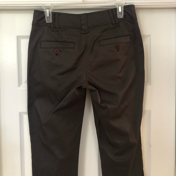 Solar Designer Slim Straight Leg Brown Satin Dress Pants - Picture 10 of 16